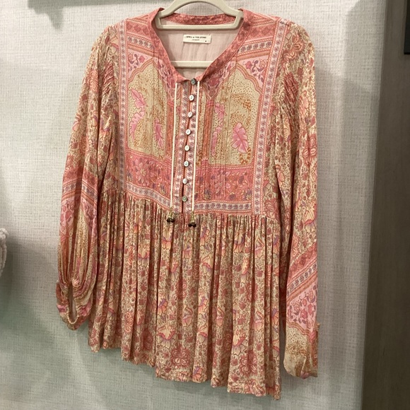 Spell Tops - Poinciana Blouse Cotton Candy Pink medium Spell and the Gypsy